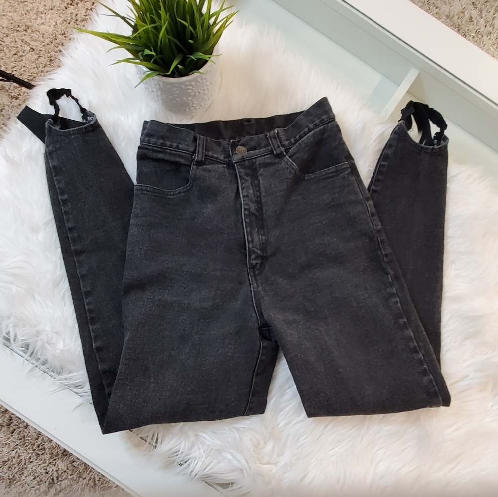 Vintage high waisted stirrup skinny jeans - Picture 3 of 6